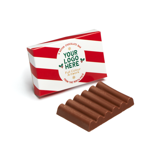 Winter Collection – Eco 6 Baton Bar Box – Milk Chocolate³