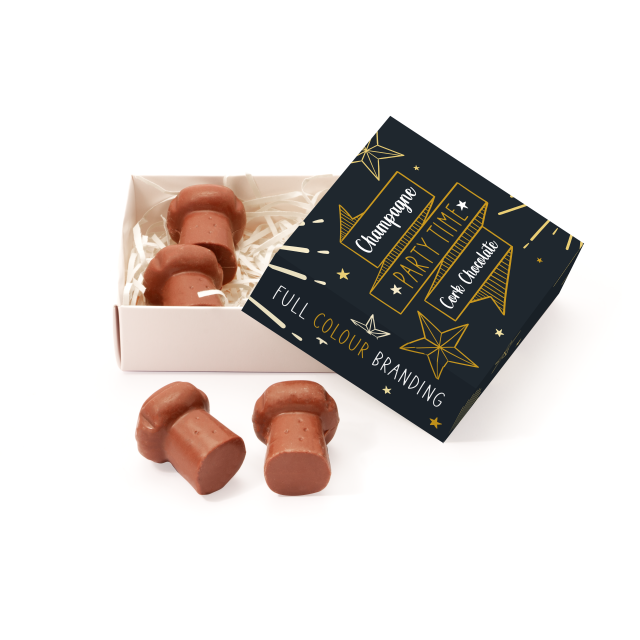 Party Time – Eco Treat Box – Champagne Cork Chocolate – Popping Candy